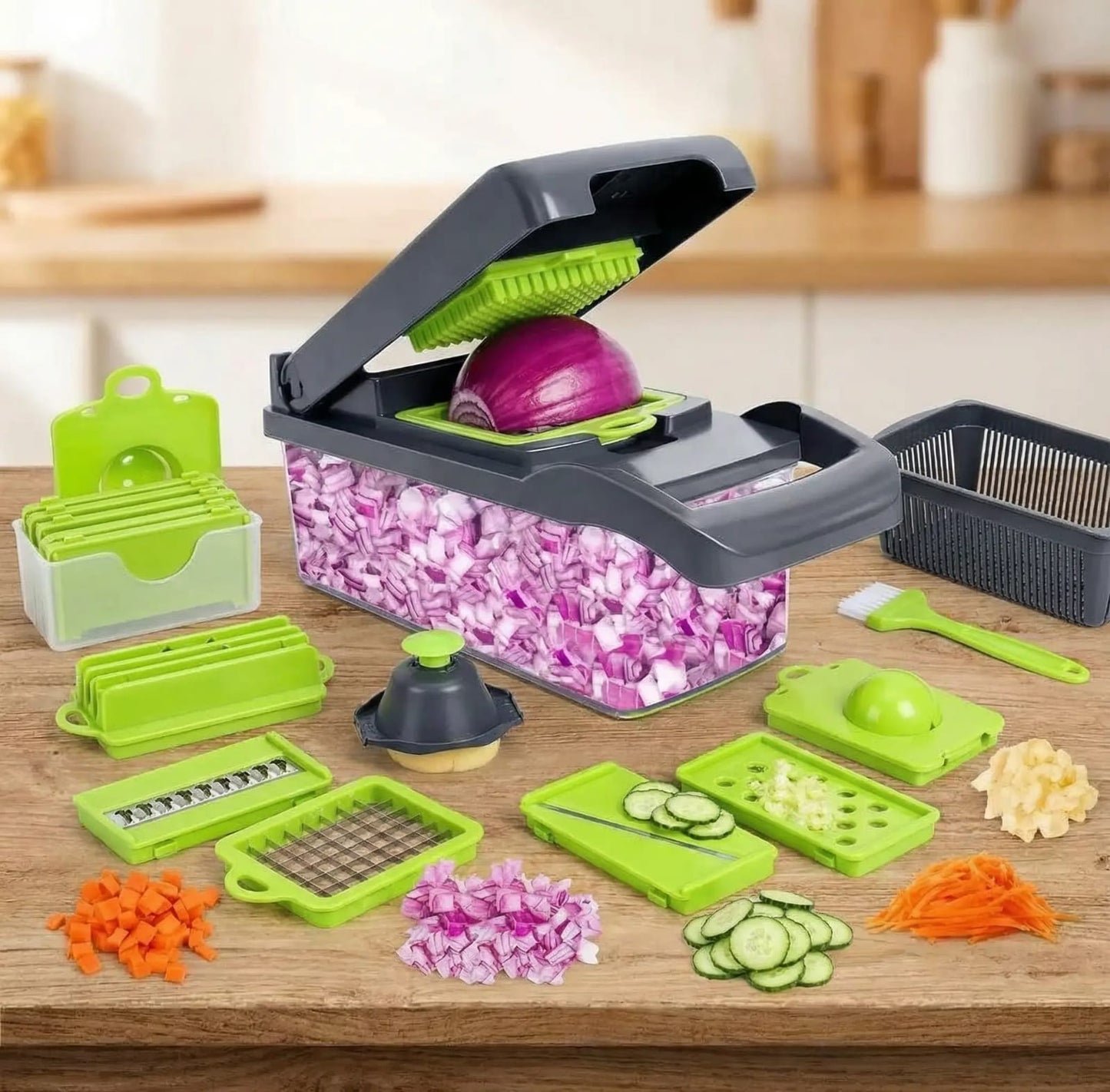 Premium 16-in-1 Multifunctional Vegetable Slicer & Mandoline Chopper