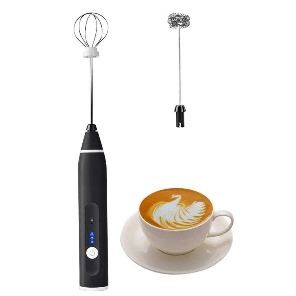 Squarlic USB Rechargeable Milk Frother & Handheld Whisk Set